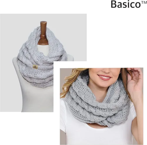 Miniatura 5 de BASICO Bufanda Infinity para mujer, talla única
