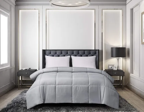 Miniatura 11 de Blue Ridge Home Fashions Edredón de microfibra ligero y sólido alternativo para todas las estaciones, relleno de poliéster hipoalergénico, Chocolate