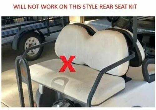 Miniatura 6 de Huskey - 4 fundas de asiento delantero y trasero para carrito de golf EZGO Freedom TXT 2014+, Valor Custom de dos tonos negro/rojo con ribete rojo