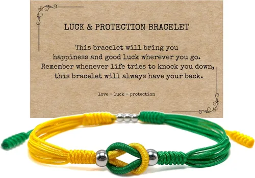 Miniatura 15 de LAMIBEE Infinity Surfer - Pulsera de la amistad con amor y amistad con color multicolor, cuerda de protección de nudo tibetano de la suerte tejida