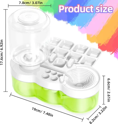 Miniatura 4 de Paint Brush Cleaner with Paint Tray, Upgraded 6-in-1 Painting Supplies with Drain and Brush Holder, Water Circulation Painting Supplies for Acrylic