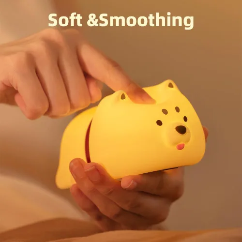 Miniatura 6 de Linda lámpara nocturna de cachorro para bebés y niños - lámpara recargable con control táctil, 3 niveles de brillo, luz cálida, temporizador