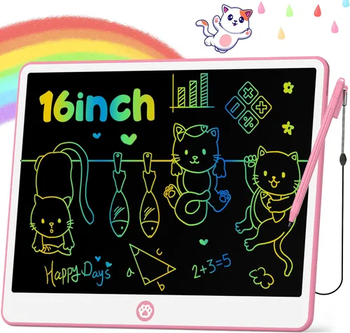 Miniatura 13 de Hockvill Tableta de escritura LCD para niños de 8.8 pulgadas, juguetes para niñas y niños, almohadilla de dibujo para niños de 3, 4, 5, 6, 7 años