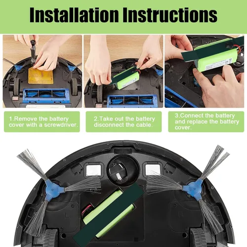 Miniatura 6 de JYJZPB Batería de repuesto de 14.4V 4000mAh para Eufy RoboVac 11 11S 30 15C 25C 35C G10 G30 Edge, G30 Verge, G32Pro G40 y Ecovacs Deebot N79, N79S