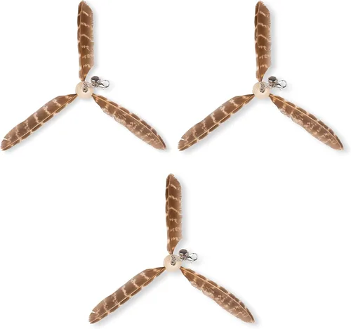 Miniatura 7 de JXFUKAL Juguetes de varita para gatos, juguetes interactivos para gatos con 3 recargas de plumas, alambre de acero flexible de 29'', mango de madera