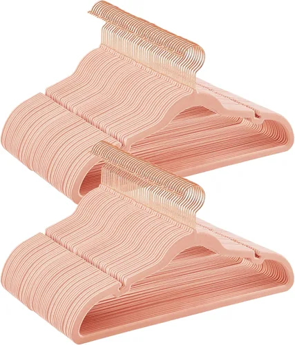 Miniatura 19 de SONGMICS Paquete de 30 perchas de terciopelo antideslizantes con muescas para el hombro, barra para pantalones, gancho giratorio de 360°, ahorro