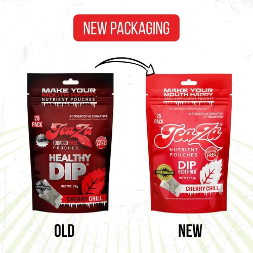 Miniatura 2 de Bolsas de energía TeaZa, salsa sin tabaco ni nicotina - Alternativa de tabaco y salsa energética masticable, inmersión saludable con sabor premium