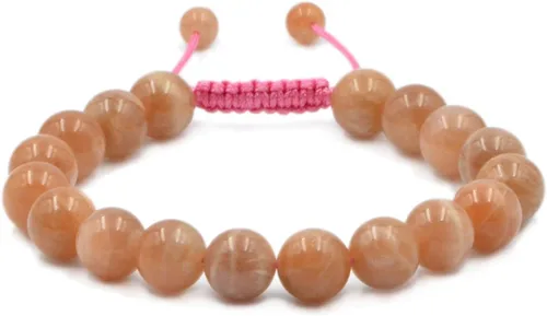 Miniatura 26 de AD Beads - Pulseras de gemas naturales de 0.39 pulgadas, cristales de sanación, macramé ajustable de 7 a 9 pulgadas