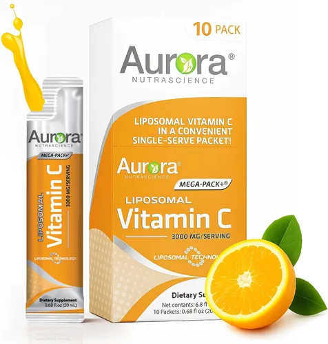 Aurora Nutrascience - Vitamina C líquida liposomal, suplemento de apoyo inmunológico saludable para adultos, sin azúcar, 3000 mg por porción,