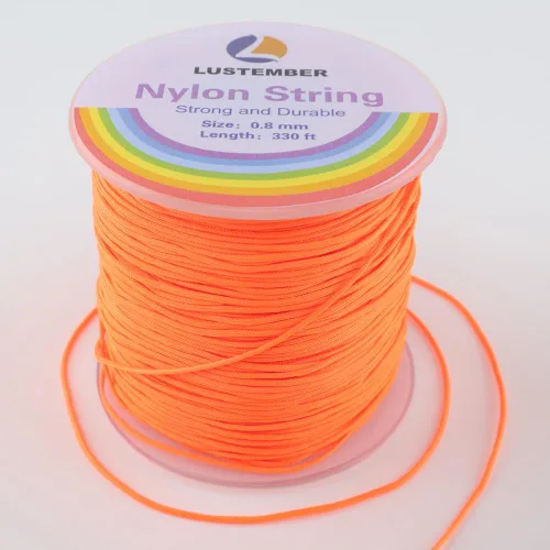 Miniatura 12 de 0.8mm de cuerda de nailon, cuerda fuerte para pulseras, cordón de nailon duradero para fabricación de joyas, pulseras, ensartado de cuentas