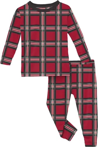 Miniatura 148 de KicKee Pants Conjunto de pijama de manga larga con estampado de piezas