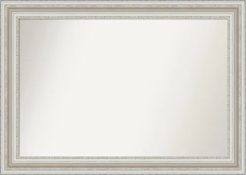 Miniatura 146 de Amanti Art Espejo de baño plateado para sobre el fregadero, 26 x 26 pulgadas, espejo cuadrado de plata antigua, marco de madera tradicional mediano