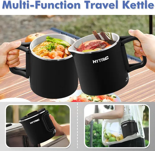 Miniatura 7 de HYTRIC Hervidor Eléctrico de Viaje, Hervidor Pequeño Plegable de 650ML, Hervidor de Agua Portátil con Control de Energía Dual, Hervidor de Acero