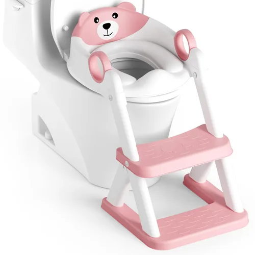 Miniatura 24 de Asiento de Entrenamiento de Baño, Asiento de Inodoro Mejorado para Niños y Niñas, Asiento de Entrenamiento de Baño 2 en 1 para Niños, Asiento