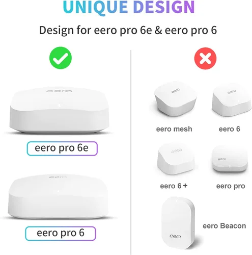 Miniatura 2 de Soporte de montaje en pared para sistema Wi-Fi de malla eero Pro 6e/Pro 6, soporte de montaje en pared para malla de tres bandas eero Pro 6e
