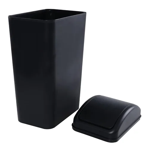 Miniatura 6 de Cubo de basura negro de 14 litros/3.5 galones, cubo de basura delgado para espacios estrechos, F