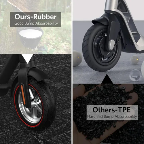 Miniatura 4 de Cooryda 60/70-6.5 Neumático para patinete, 10x2.50 Neumático sólido para patinete de 10 pulgadas, neumáticos sin cámara de goma para patinete