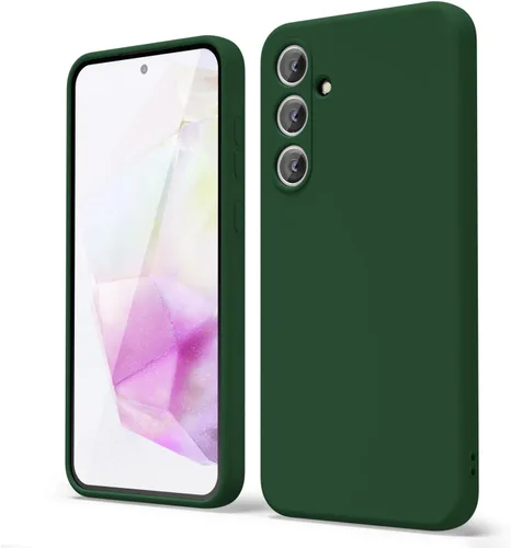 Miniatura 296 de oakxco Funda para teléfono Samsung Galaxy A12 con agarre de silicona líquida, linda delgada fina suave cubierta de gel de goma TPU lisa para mujeres