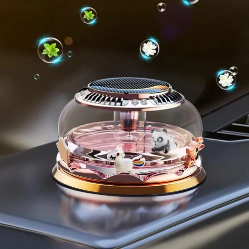 Miniatura 2 de Surakey Difusor giratorio de aromaterapia ambientador creativo para automóvil, hogar, oficina, decoración de perfume solar, adornos para automóvil