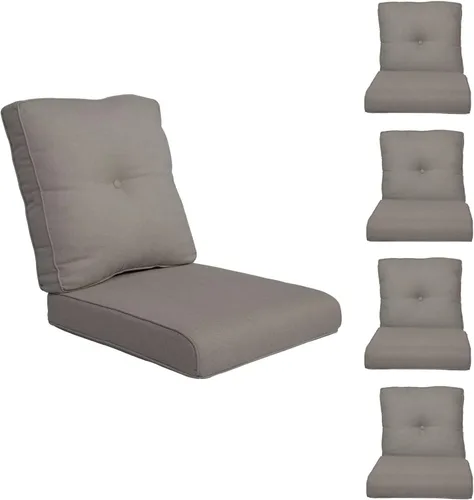 Miniatura 123 de Rilyson Cojines de patio para muebles de exterior, 22 x 24 pulgadas, respaldo alto y asiento profundo, cojín de exterior para sillas de patio, sofá