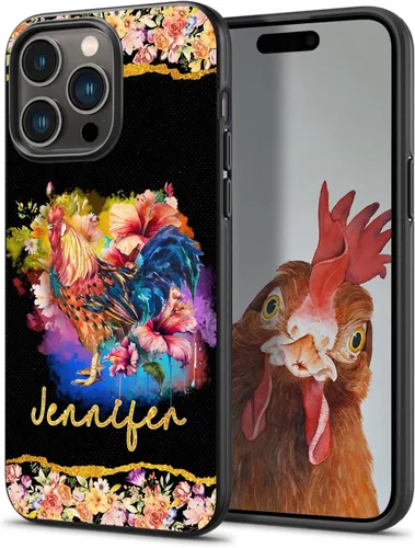 Miniatura 6 de Regalos personalizados para amantes del pollo, diseño de girasol, granja, pollo, funda de teléfono personalizada para iPhone 17 16 15 14 13 12 11
