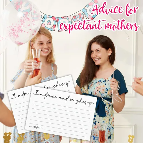 Miniatura 6 de 30 tarjetas de consejos y deseos - Minimalismo blanco - Tarjetas de consejos de relleno de doble cara para novia, boda, fiesta de graduación, señor