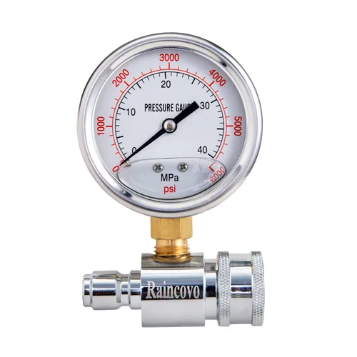 Raincovo Manómetro para lavadora a presión, 6000 PSI, conexión rápida de 3/8 pulgadas, manómetro para lavadora eléctrica