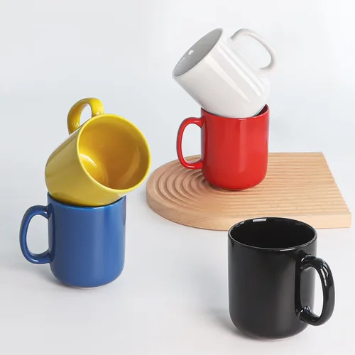 Miniatura 7 de harebe Taza de café grande de 20 onzas, taza de té de cerámica lisa para oficina y hogar, gran capacidad con asa, color blanco
