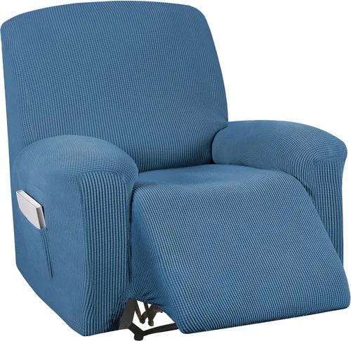 Miniatura 65 de Turquoize Funda elástica para silla reclinable, funda para sofá reclinable, funda de sofá de 1 pieza con bolsillo lateral, funda protectora