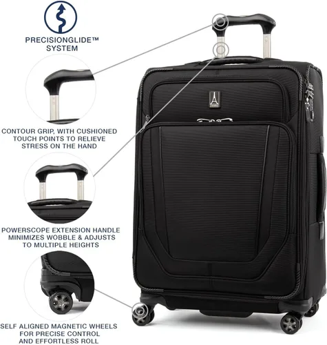 Miniatura 2 de Travelpro Crew Versapack - Maleta giratoria extensible Softside, Negro azabache), 407186501
