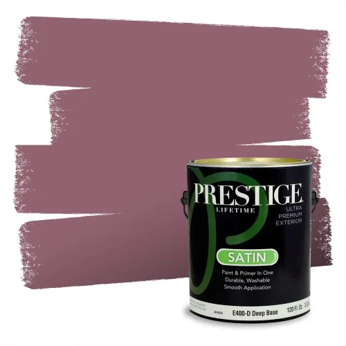 Miniatura 661 de Prestige Paints Pintura exterior e imprimación en uno, 1 galón, plano, coincidencia comparable de Valspar* Amber Rose*