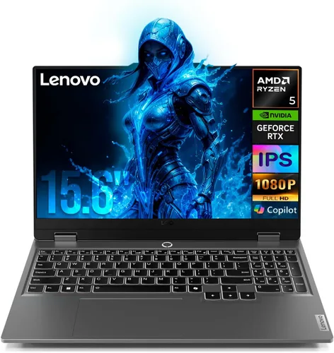 Lenovo LOQ - Laptop para juegos Full HD de 15.6 pulgadas, AMD Ryzen 5 7235HS, memoria de 16 GB, NVIDIA GeForce RTX 4050, SSD de 512 GB, gris Luna