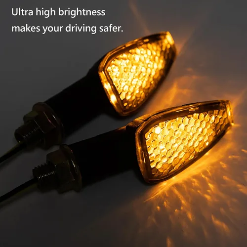 Miniatura 3 de Mini luz de flecha para motocicleta, luces intermitentes de 0.394 in, indicador LED universal para motocicleta, lámpara ámbar intermitente