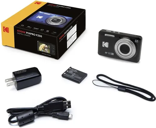 Miniatura 2 de KODAK Pixpro FZ55 - Paquete de cámaras digitales, incluye: SanDisk 64GB SDXC tarjeta de memoria, funda rígida para cámara, lector de tarjetas SD