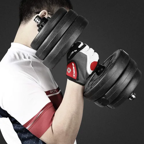 Miniatura 8 de Inbike - Guantes de ciclismo para hombre, 5 mm 0.19 pulgadas, almohadilla de gel absorbente de golpes, antideslizantes, transpirables