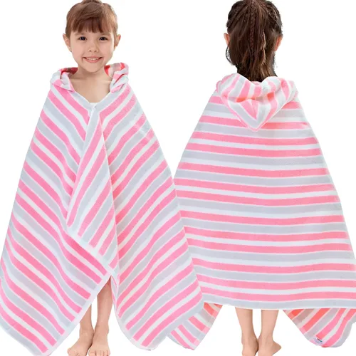 Miniatura 54 de VOOVA & MOVAS Poncho de Toalla de Baño Gruesa con Capucha para Niños (4-8 Años) - Bata de Toalla de Natación de Algodón Turco Suave y Absorbente