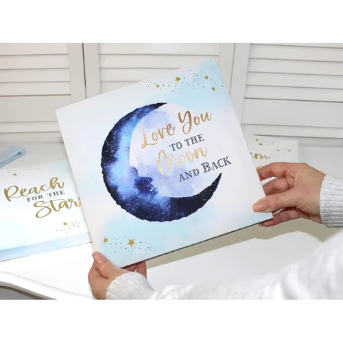 Miniatura 4 de Lillian Rose Juego de fotos en lienzo para cuarto de bebé Love You to the Moon and Back