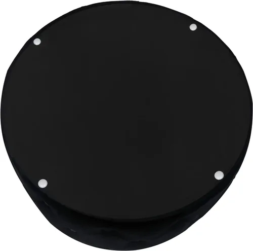 Miniatura 9 de Homebeez Otomana redonda de terciopelo de 24.8 pulgadas, reposapiés con botones copetudos, mesa de centro para sala de estar, color negro