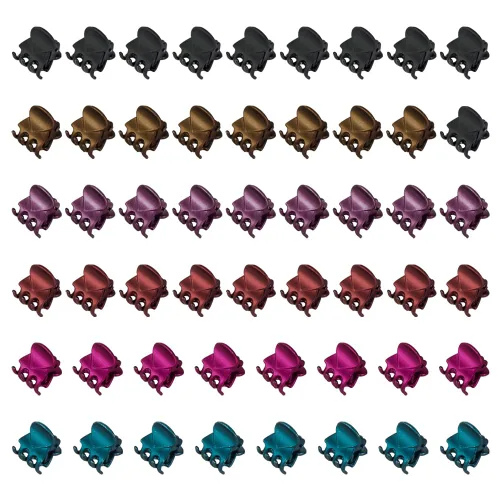 Miniatura 16 de 50 pinzas para el cabello, pinzas multifunción de agarre fuerte para el cabello, color gelatina Color Jelly