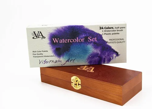 Miniatura 6 de Juego de Pintura de Acuarela Profesional - 24 Pastillas de Pinturas de Acuarela Transparentes Altamente Pigmentadas con Pincel de Acuarela Sintético