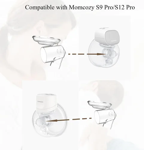 Miniatura 4 de Enlazador de extractor de leche portátil compatible con TSRETE/Kmaier/Eulumap/Momcozy S9/S12 piezas de repuesto para bomba de leche, accesorios