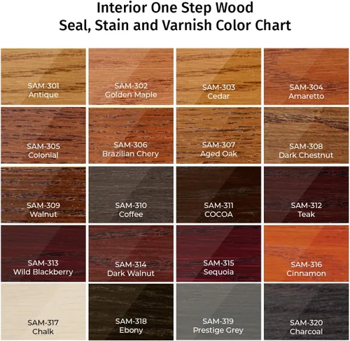 Miniatura 8 de SamaN Interior One Step Sellador, Tinte y Barniz para Madera – Tinte a Base de Aceite Sin Olor - Protección para Muebles y Madera Fina