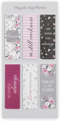 Miniatura 17 de Christian Art Gifts - Conjunto de marcapáginas magnéticos unisex con versículos bíblicos en blanco y negro Gospel Salvation, diseños inspiradores