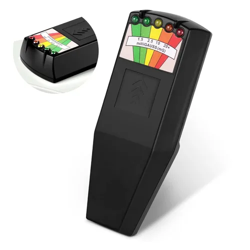 Medidor Emf Caza de Fantasmas: Medidor Emf Detector de Radiación para EF RF MF - Detector Emf Portátil o Inspecciones Emf para Hogar y Oficina, Negro