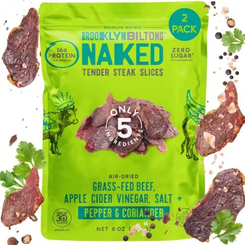 Miniatura 22 de Brooklyn Biltong Regalo de carne seca de res para hombres (Paquete de caja de regalo Biltong de 7) – Carne de res saludable alimentada con pasto