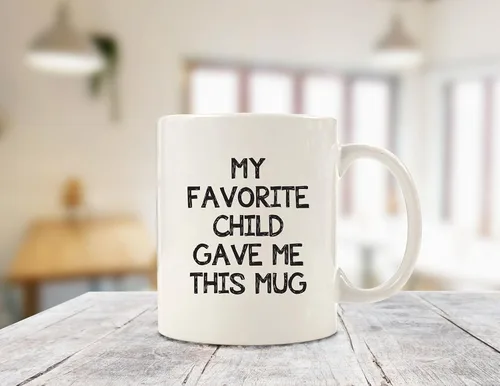 Miniatura 3 de My Favorite Child Gave Me This Funny Coffee Mug – Regalos para mamá y papá – Regalo de cumpleaños para mamá o papá de parte de hija, hijo, niños