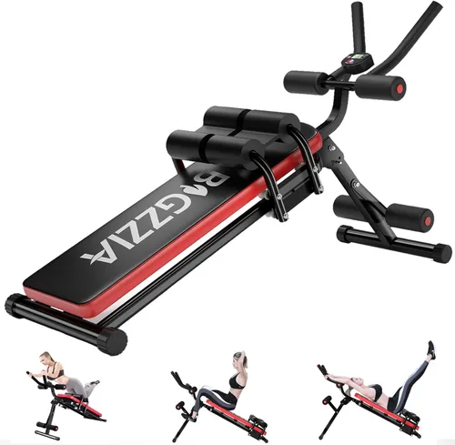 Bigzzia Máquina de abdominales, 5 en 1 ajustable, banco de entrenamiento abdominal, entrenador de abdomen para entrenamiento de estómago, máquina de