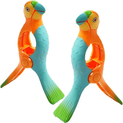 Miniatura 11 de Juego de 2 clips de toalla de playa para playa, piscina y sillas de crucero, pasadores de ropa de plástico, soportes para toallas de playa, clips