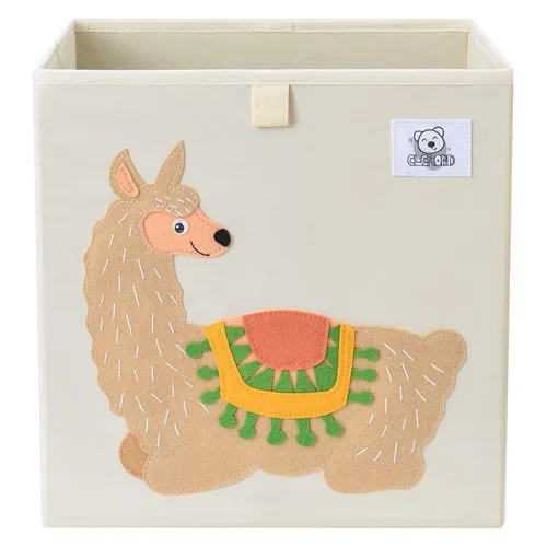 Contenedores plegables de almacenamiento de animales de tela, caja/cofre/organizador para niños pequeños/niños, guardería, sala de juegos, 13 Alpaca