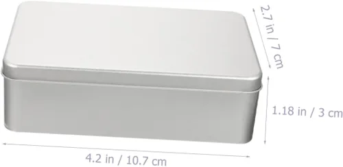 Miniatura 3 de TOYANDONA Caja de almacenamiento de dados de 8 piezas, mini contenedores con tapa, caja de dados de metal, soportes de metal, caja organizadora
